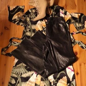 🚨SALE🚨Genuine Leather Boot Cut Pants - Size 7/8